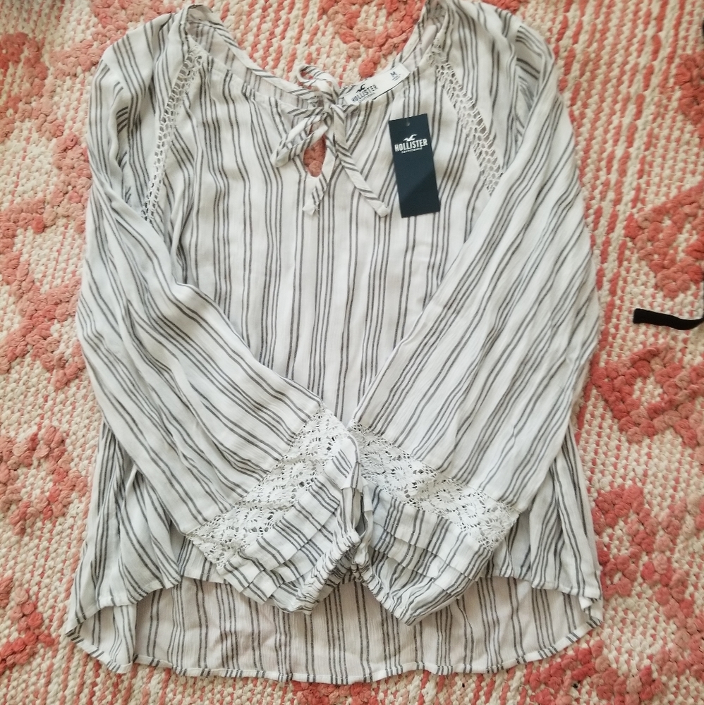 NWT hollister striped blouse